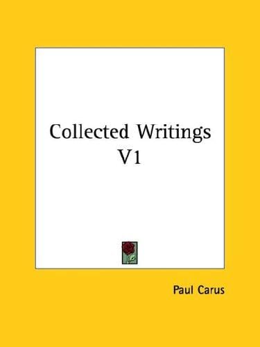 Collected Writings V1