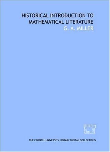 Historical introduction to mathematical literature
