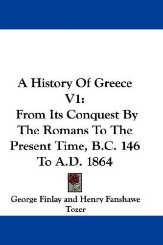 A History Of Greece V1