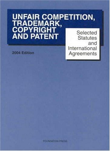 Unfair Competition, Trademark, Copyright and Patent, 2004