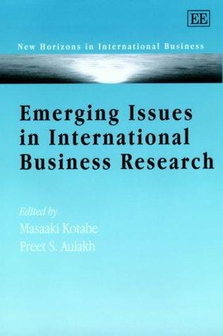 Emerging issues in international business research