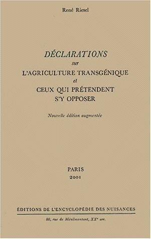 Déclarations sur agriculture transgénique