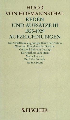 Gesammelte Werke, 10 Bde., geb., 10, Reden und Aufsätze III. 1925-1929. Aufzeichnungen