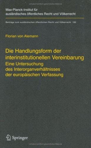 Die Handlungsform der interinstitutionellen Vereinbarung
