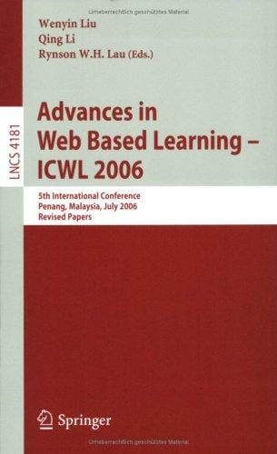 Advances in web based learning