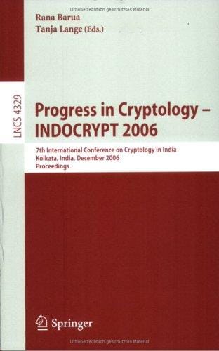 Progress in Cryptology - INDOCRYPT 2006