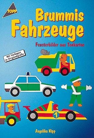 Brummis Fahrzeuge. Fensterbilder aus Tonkarton