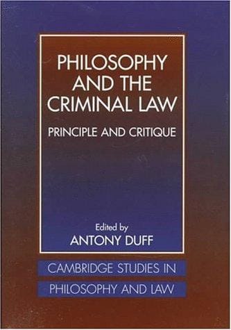 Philosophy and the criminal law