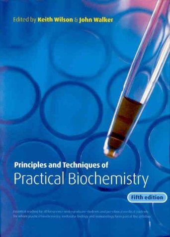 Principles and techniques of practical biochemistry
