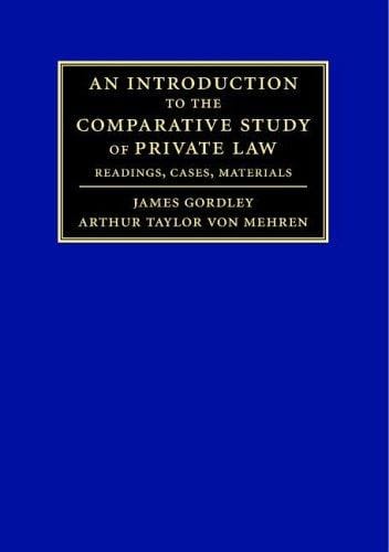 An Introduction to the Comparative Study of Private Law