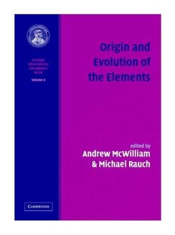 Origin and evolution of the elements