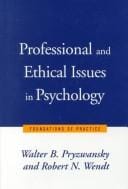 Professional and ethical issues in psychology