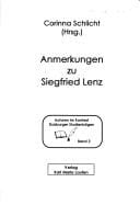 Anmerkungen zu Siegfried Lenz (Autoren im Kontext, Duisburger Studienbögen) (German Edition)