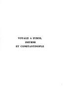 Voyage à Syros, Smyrne et Constantinople