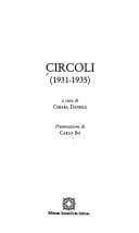 Circoli, 1931-1935