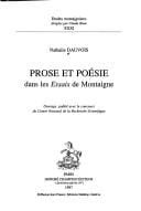 Prose et poésie dans les Essais de Montaigne
