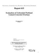 Evaluation of unbonded Portland cement concrete overlays