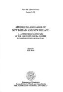 Studies in languages of New Britain and New Ireland