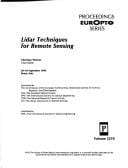 Lidar techniques for remote sensing
