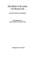 Der Brief in Klassik und Romantik