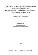 Documents diplomatiques français sur l'Allemagne 1920 =
