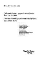 Cultura italiana e spagnola a confronto, anni 1918-1939 =