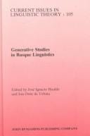 Generative studies in Basque linguistics