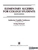 Elementary algebra for college students