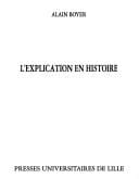 L' explication en histoire