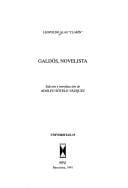 Galdós, novelista