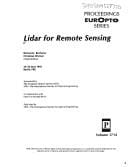 Lidar for remote sensing