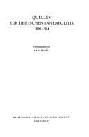 Quellen zur deutschen Innenpolitik 1890-1914