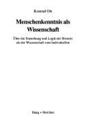Menschenkenntnis als Wissenschaft