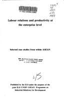 Labour relations and productivity at the enterprise level