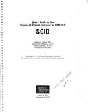 User's guide for the Structured clinical interview for DSM-III-R