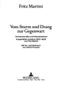 Vom Sturm und Drang zur Gegenwart