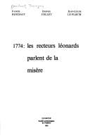 1774, les recteurs léonards parlent de la misère