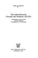 Über althochdeutsche Prosodie und Verskunst