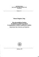 Die Wirtschaftliche Position der Bundesrepublik Deutschland in ausgewählten asiatisch-pazifischen Ländern