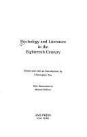 Psychology and literature in the eighteenth century