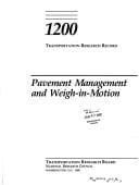 Pavement management and weigh-in-motion