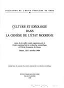 Culture et idéologie dans la genèse de l'état moderne