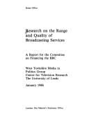 Research on the range and quality of broadcasting services