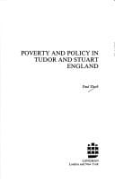 Poverty and policy in Tudor and Stuart England