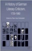 A History of German literary criticism, 1730-1980