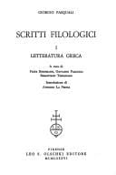 Scritti filologici