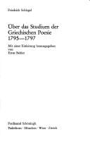Über das Studium der griechischen  Poesie, 1795-1797