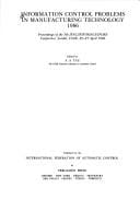 Information control problems in manufacturing technology, 1986