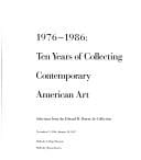 1976-1986, ten years of collecting contemporary American art