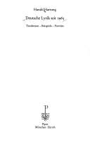 Deutsche Lyrik seit 1965